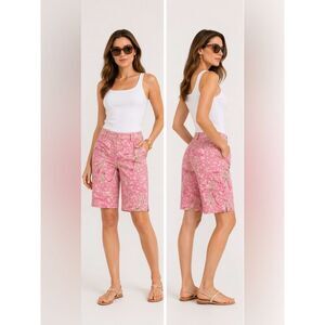Lilly Pulitzer VINTAGE White Label Bermuda Shorts. Pink Stargazer Lilly NWT